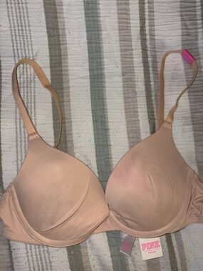 PINK Victoria's Secret Nude Light Beige Push-Up Bra